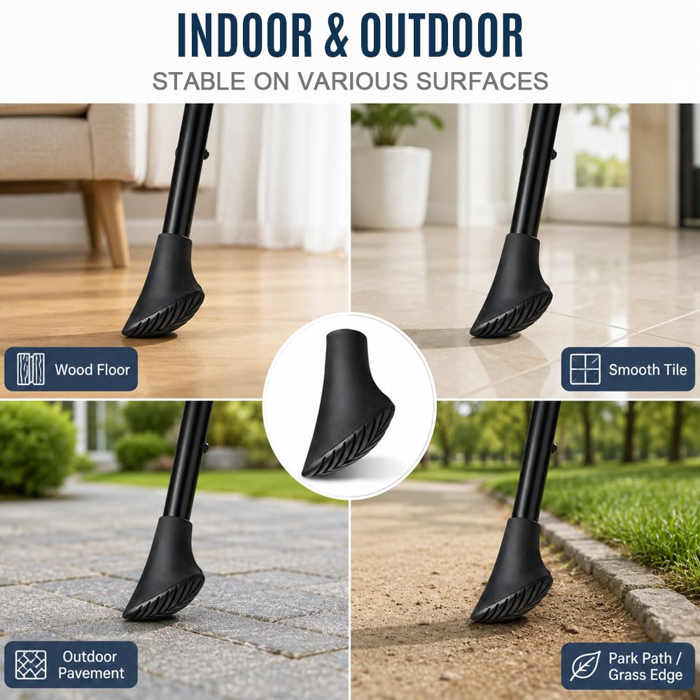 8 Pezzi Gommini per Bastoncini Trekking 1.1 CM,Copri Punte in Gomma per Bastoncini Passeggio,HMCEY Pad Nordic Walking,Tappi Punta per Bastoncini,Tampone Stampelle Antiscivolo per Asfalto, Montagna