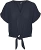 VERO FASHION VMGABBI SS CROPPED TIE TOP WVN GA T-Shirt Women
