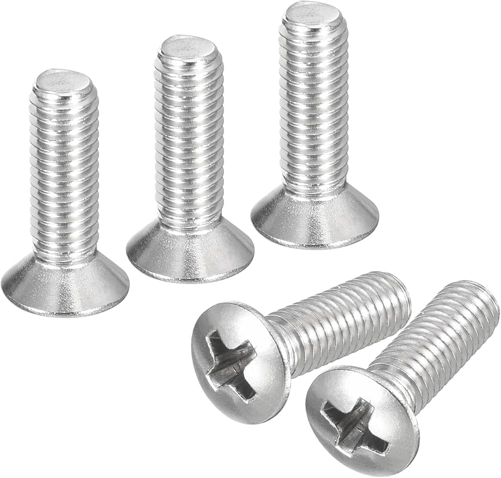 Amazon | uxcell オーバルヘッド機械ネジ M5x16 mm 304ステンレス鋼