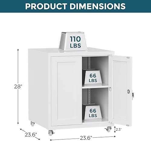 Miniatura 4 de Soportes para impresora doméstica (blanco, 23.6 x 23.6 x 27.6 pulgadas)