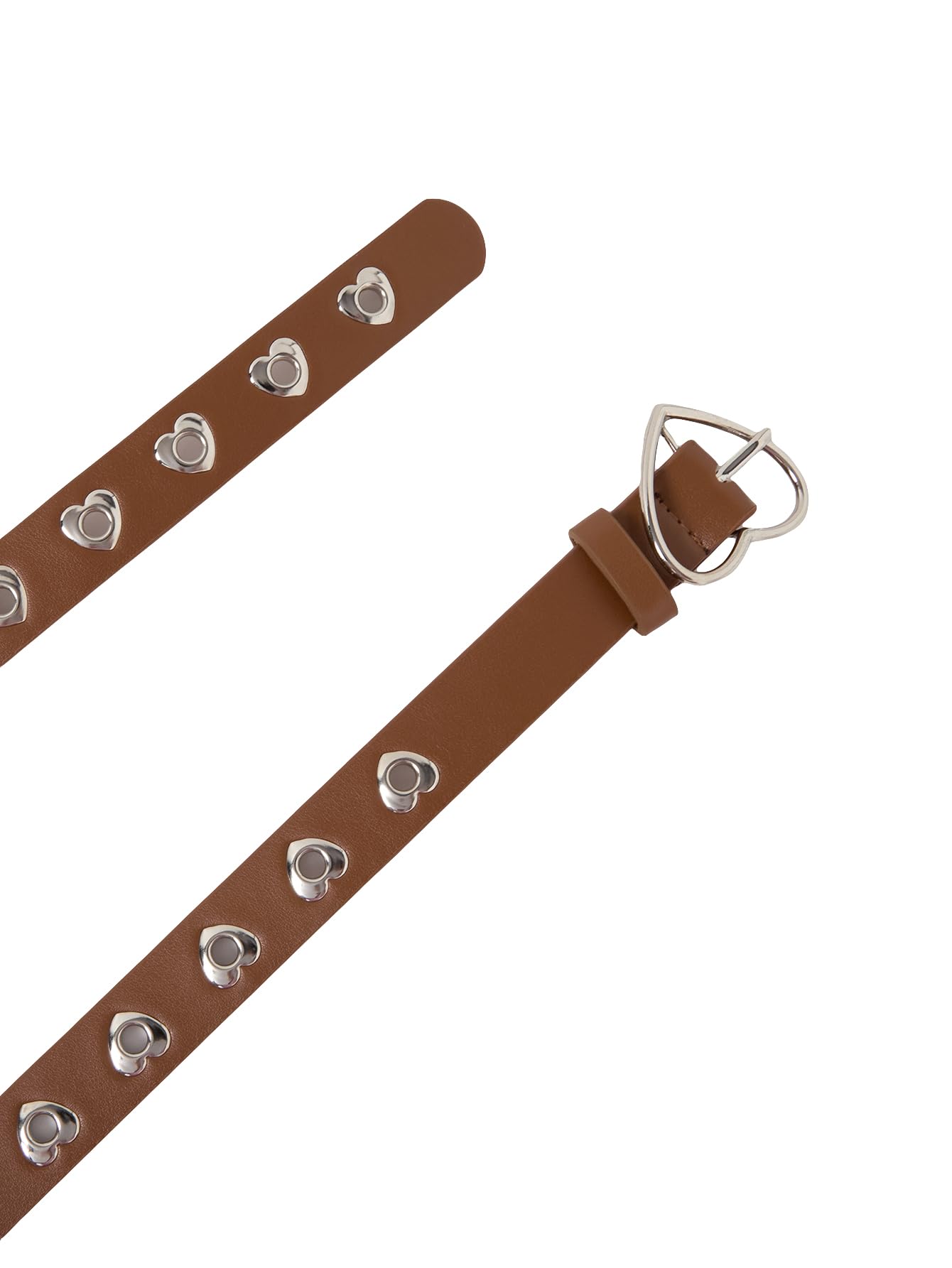 Floerns Y2K - Cinturón punk de piel sintética para mujer, diseño de estrellas, cinturón con hebilla para vestido de jeans