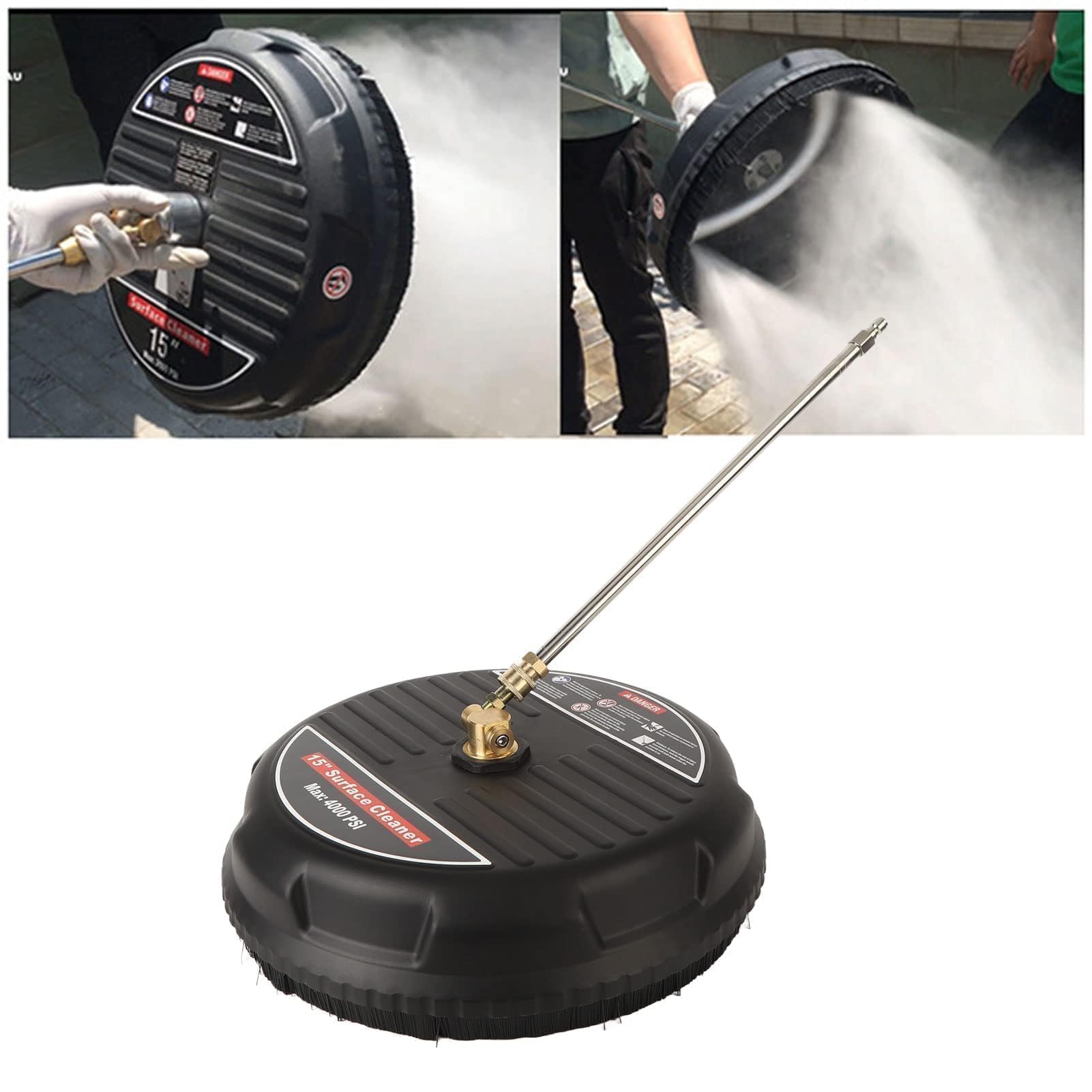 Limpiador de Superficies de 15 Pulgadas Lavadora a Presi¨®n Lavadora a Presi¨®n Limpiador de Superficies Accesorio Lavadora El¨¦ctrica Accesorio para Superficies Verticales y