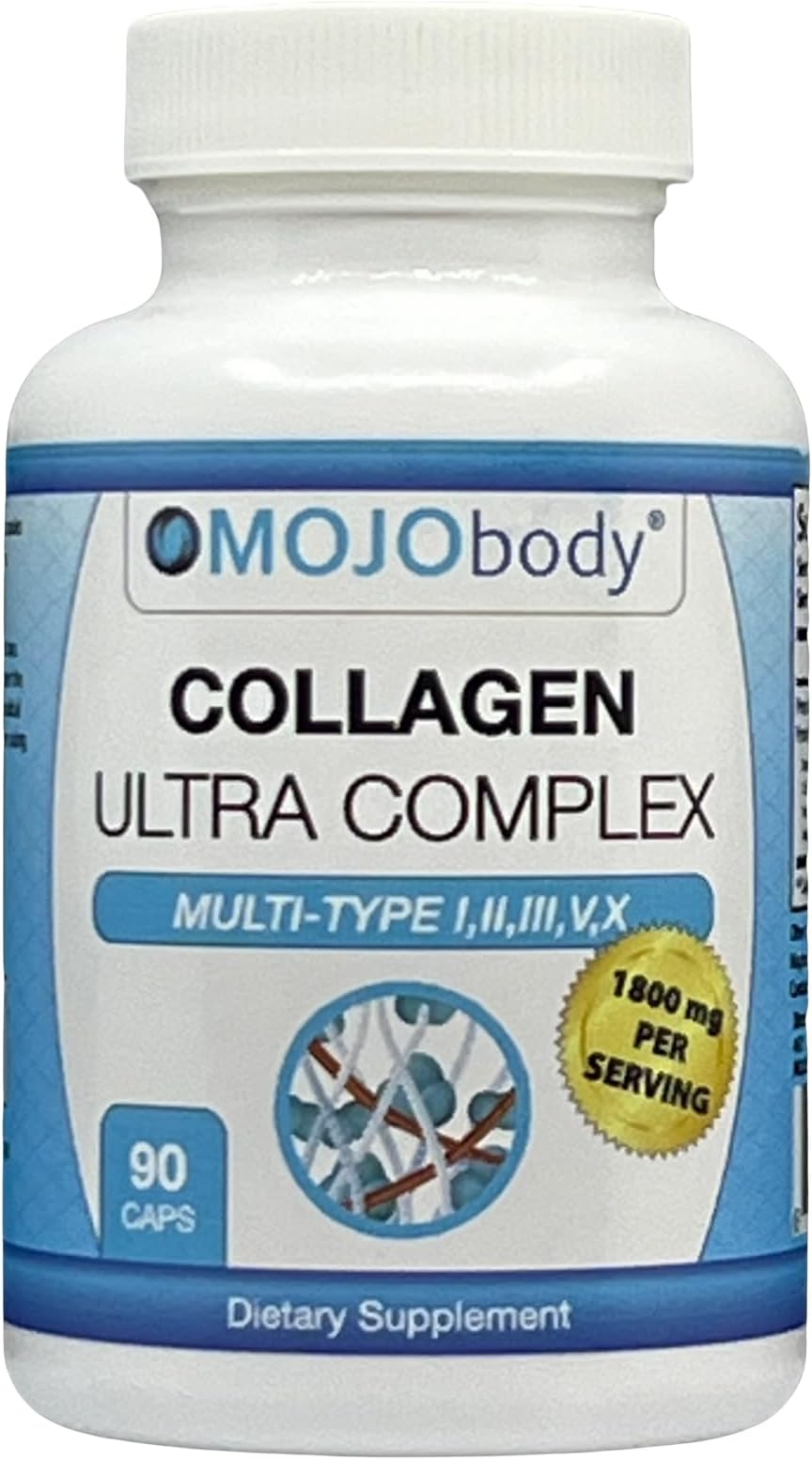 Multi Collagen Capsules Ultra Complex (Types I, II, III, V & X) Complex Multi Collagen Protein Blend for Anti-Aging, Hair, Skin, Nails and Joints, 1800mg Per Serving, 90 Capsules