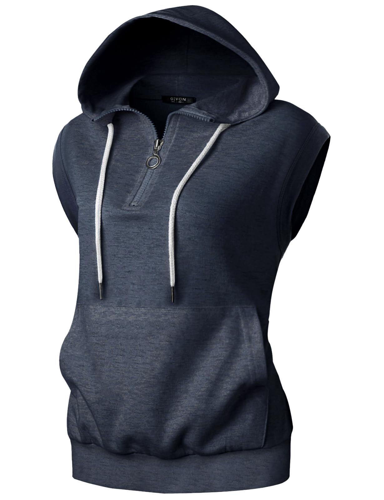 GIVON Women's Lightweight Hooded Vest Sleeveless 1/4 Zip Pullover Casual Hoodie Sweatshirt with Pockets