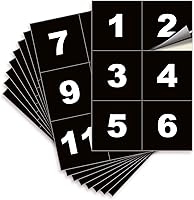 Vista 29 de iSYFIX Calcomanías negras de números consecutivos – 1 a 50, 1 pulgada, 1 juego – Vinilo autoadhesivo de alta calidad ideal para inventario
