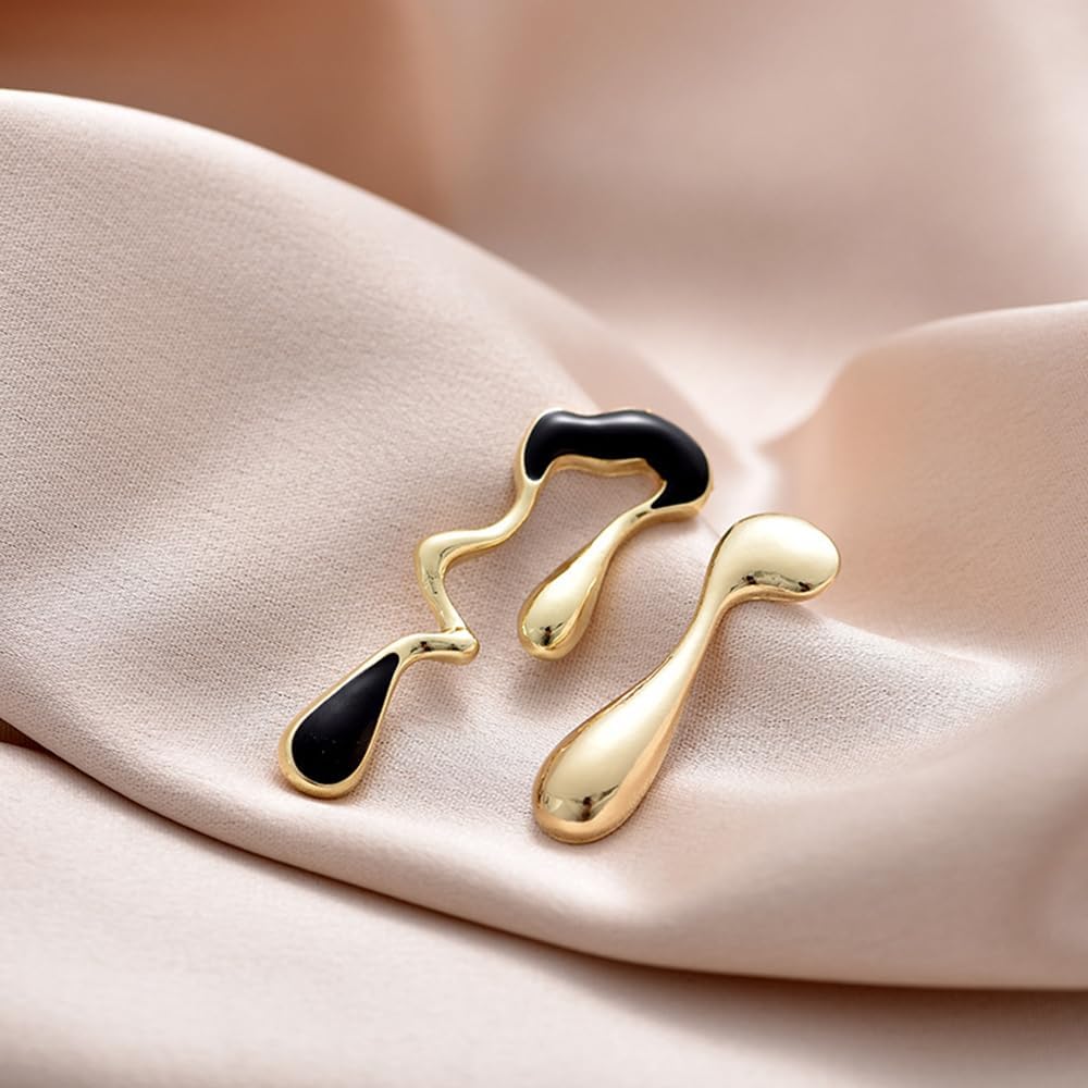 Liquid Irregular Earrings for Women Water Drop Dangle Earrings Metal Exaggerated Large Studs Earrings jewelry - Image 3