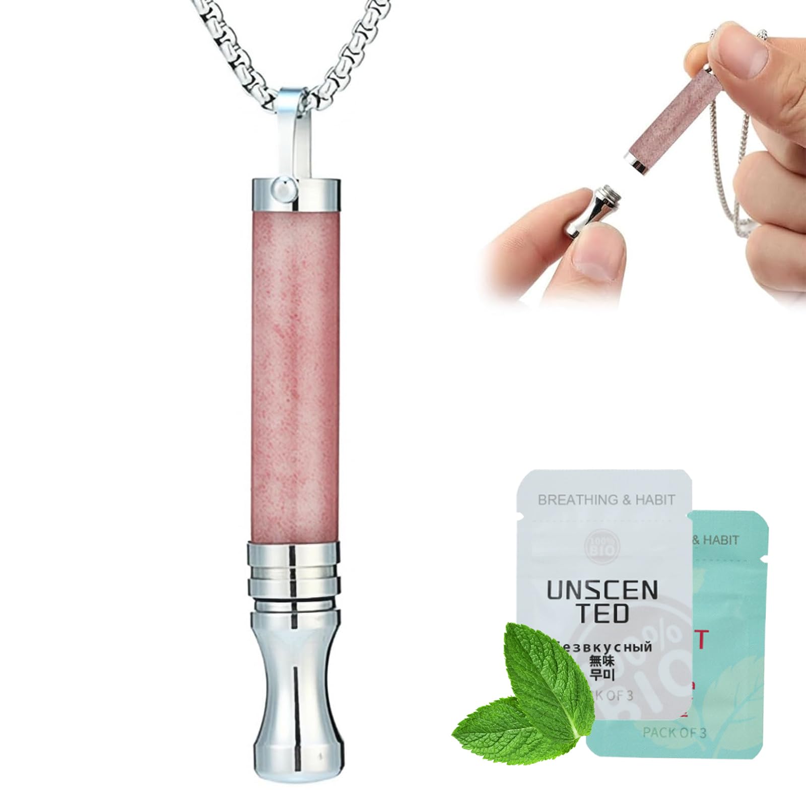 Collier Respiratoire Anti-stress – Pierre œil De Tigre, Aide à La Méditation Et à La Relaxation
