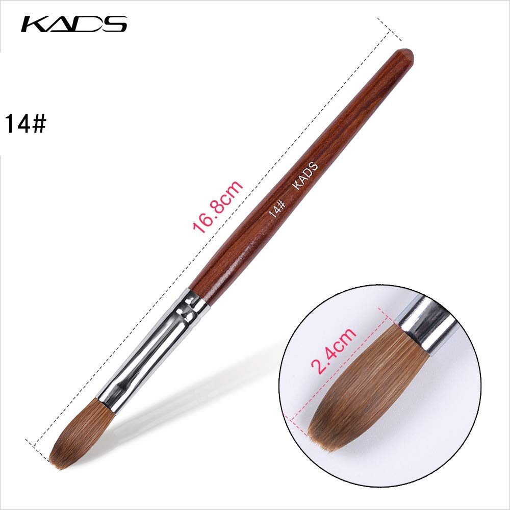 KADS 4PCS Kolinsky Sable akrylowa szczotka zdobienia paznokci długopis | Czerwone Drewno Narzędzie do Manicure