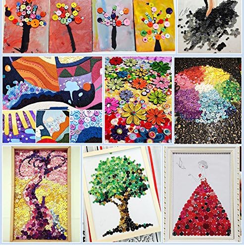 Miniatura 5 de 1600 botones para manualidades a granel para manualidades, botones artísticos de varios tamaños para manualidades, decoración de costura