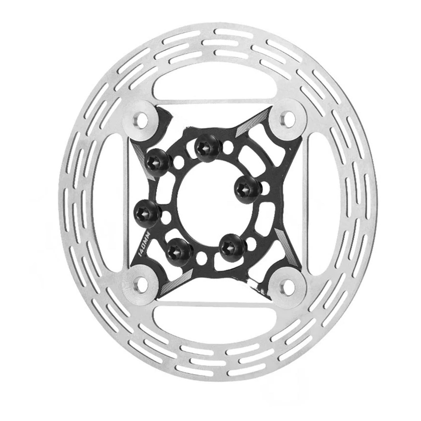 Disco freno Rotore del freno a disco per bici da strada 140mm 160mm Compatibile con blocco centrale idraulico flottante a 6 bulloni in acciaio inossidabile(Screw 140MM)