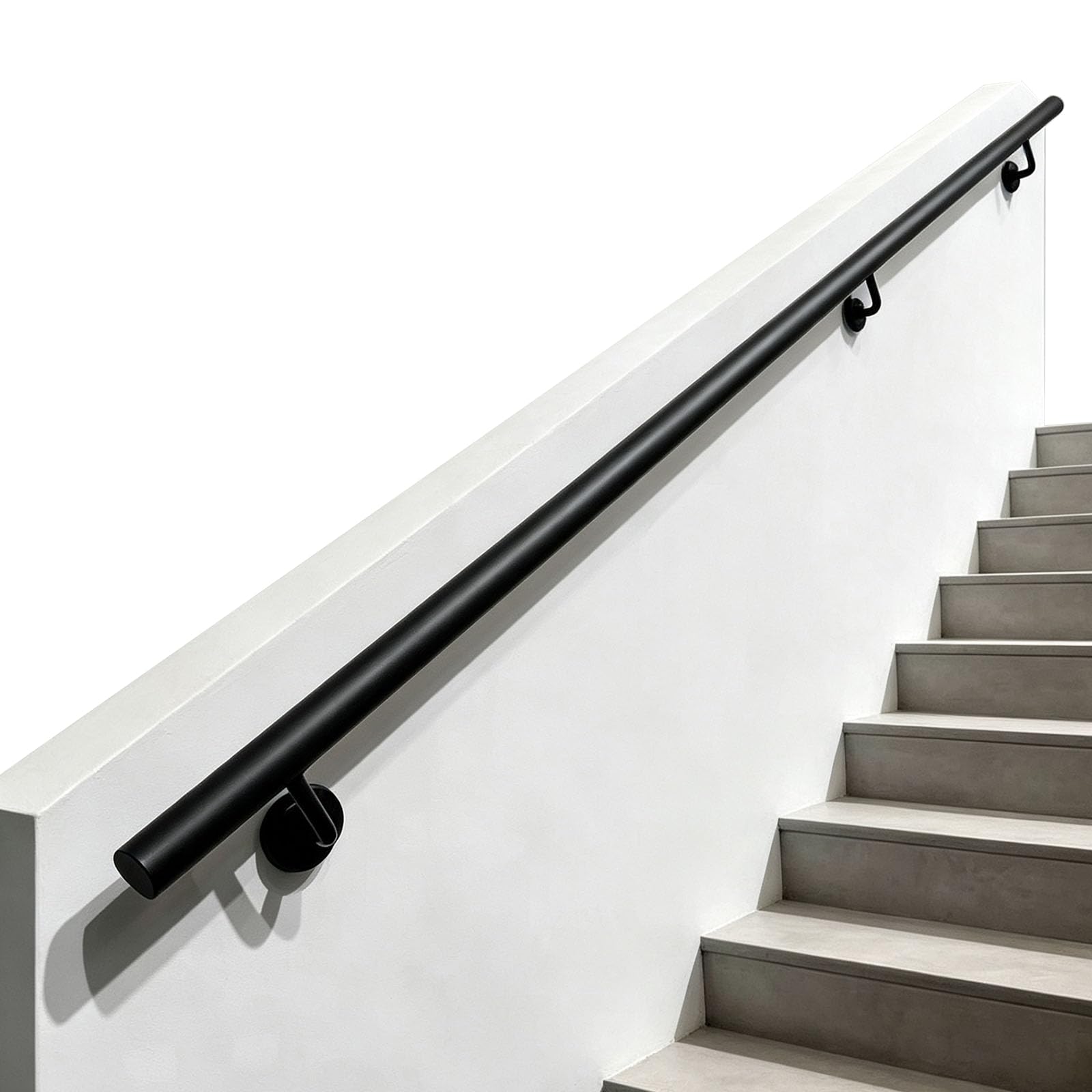 Poręcz do balustrady schodów w kolorze czarnym – kompletny zestaw