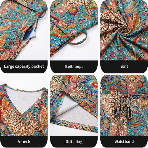 Image of Runwind Plus Size Wrap Dress for Women, Maxi A-Line Dresses with Belt