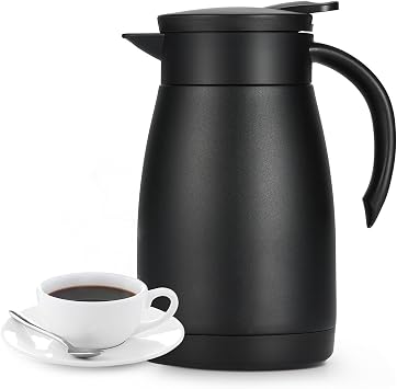27oz Insulated Coffee Carafe with Handle, Black