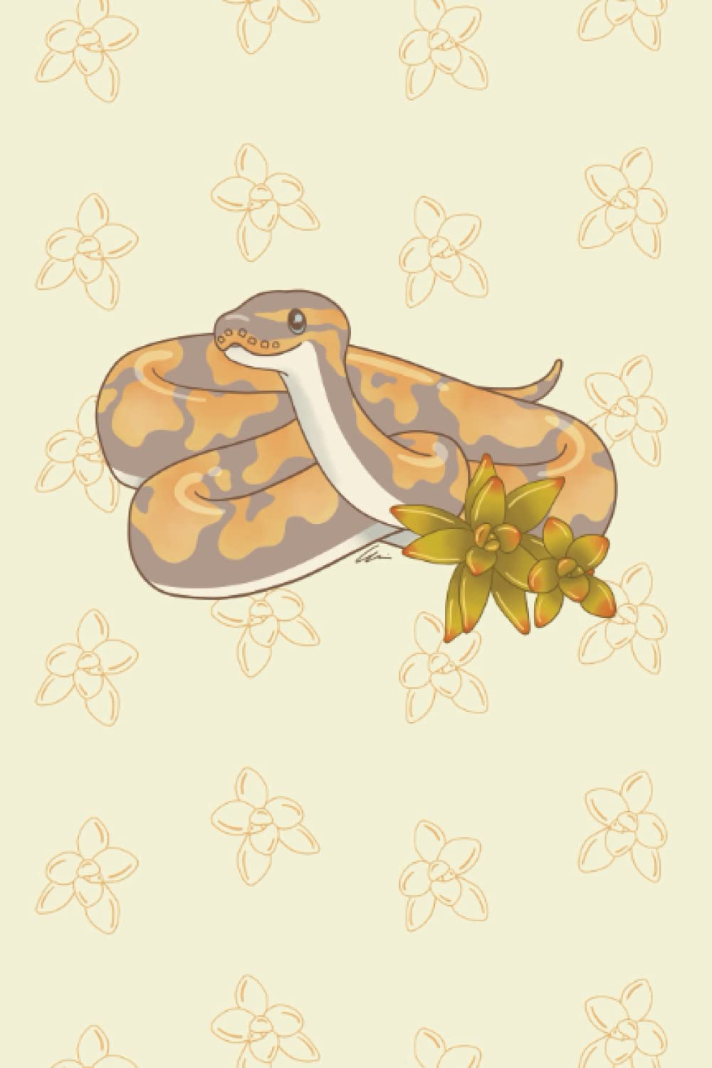 Cute Banana Ball Python Notebook 6" x 9" - 120 College-Ruled Pages / 60 Sheets - The Perfect Gift For Any Reptile Lover / Exotic Pets Owner