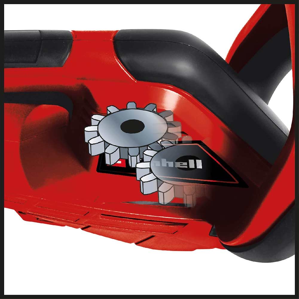 Einhell - Elektryczne nożyce do żywopłotu o średnicy 45 cm - Cięte laserowo ostrze diamentowe, grubość cięcia 12 mm - GH-EH 4245 lekka przecinarka do żywopłotu, mocna, bezpieczna i łatwa w obsłudze