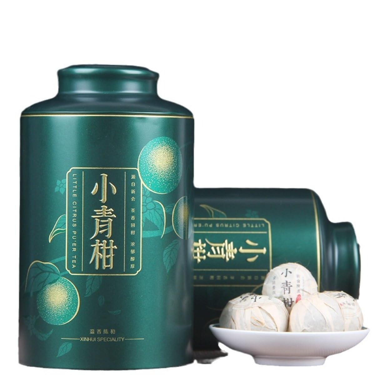 Té Premium Xiaoqinggan Pu-erh 17.64oz | Cáscara De Mandarina Y Pu-erh Maduro, Añejado 8 Años, Set De Regalo De 500g (250g * 2)
