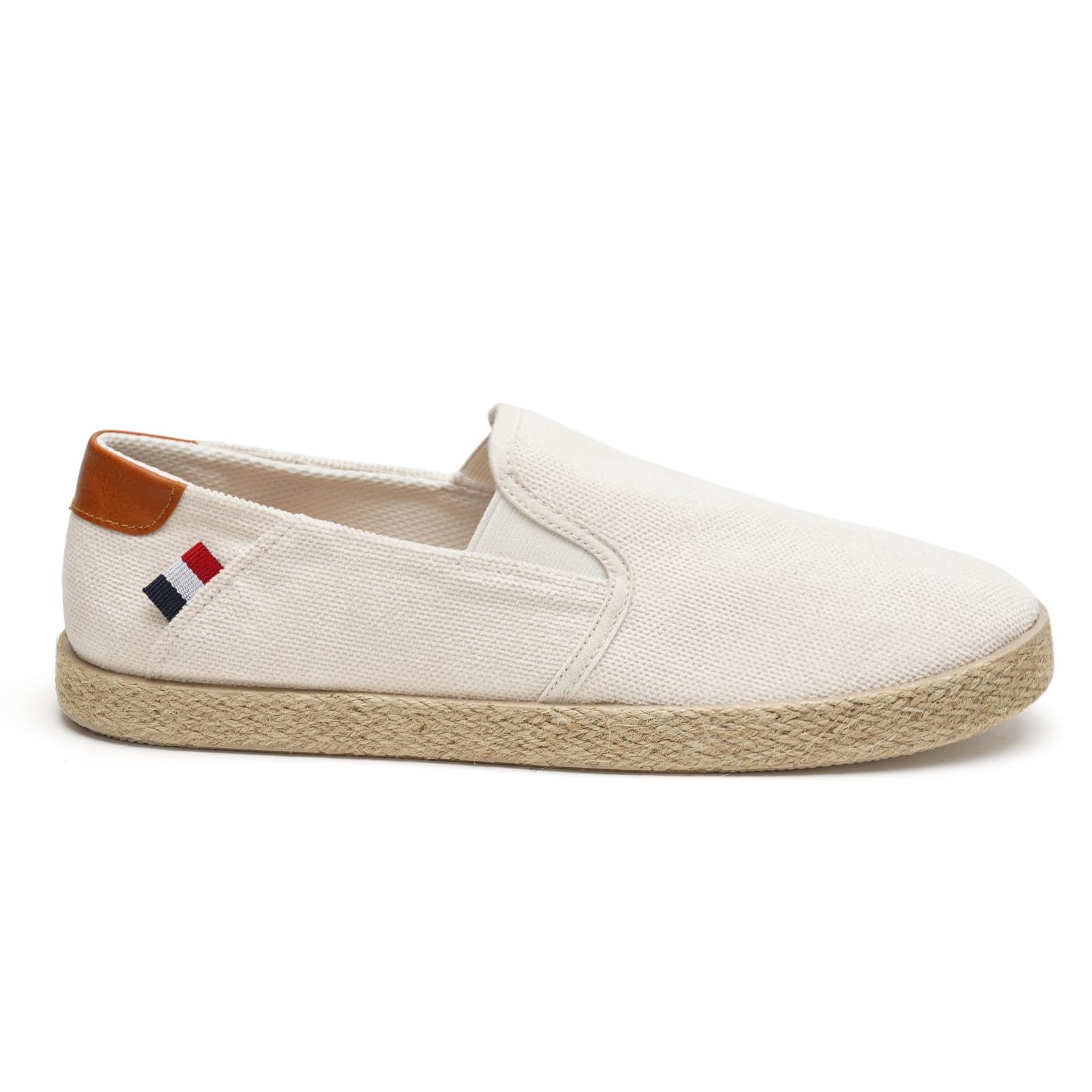 GLAMORA Espadrilles Homme Toile Respirante Slip on Été Léger Confort Chaussures Plates Semelle Corde Antidérapante Casual Élégant Mode Ville Ajustement Souple Durable
