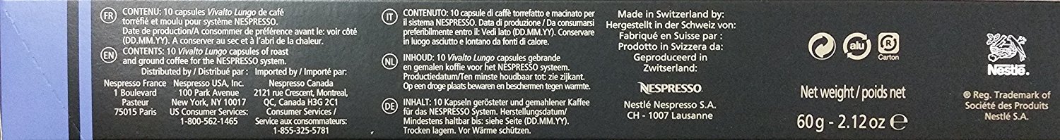 50 Nespresso Coffee Capsules Lungos and Ristretto Mix