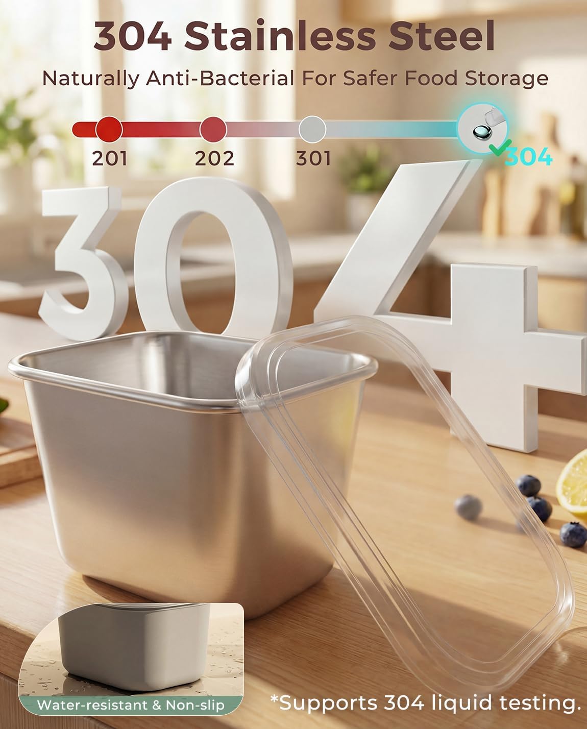 Stainless Steel Snackle Box Container with 8 Removable Silicone Sleeve Armored Metal Compartments Dish Washer Safe Snack Containers with Portable Handle for Parties, Housewarming, Mother's Day