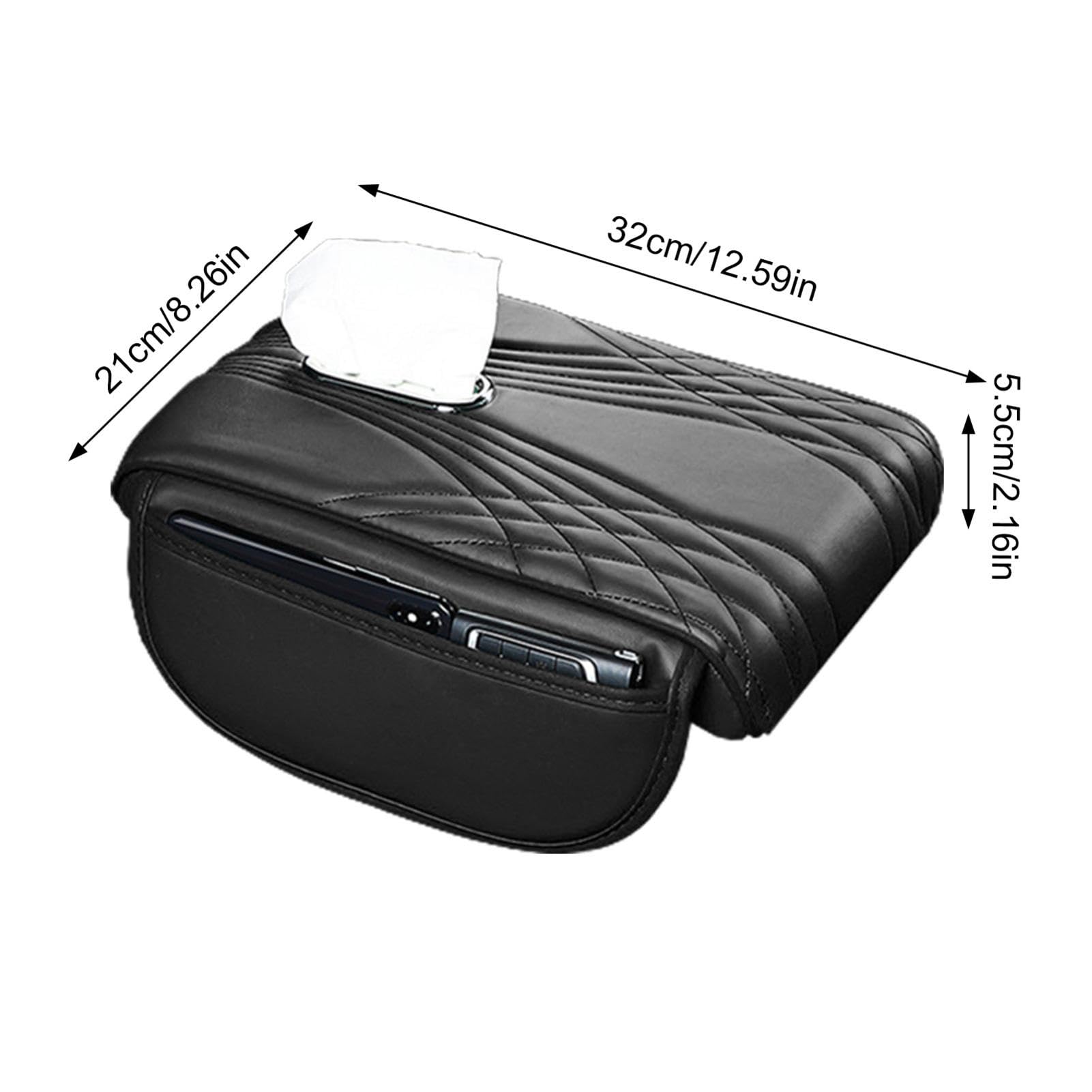 Auto Armlehnenbezug Mit Aufbewahrungstasche - Mittelkonsolen Polster Für Meisten Fahrzeuge