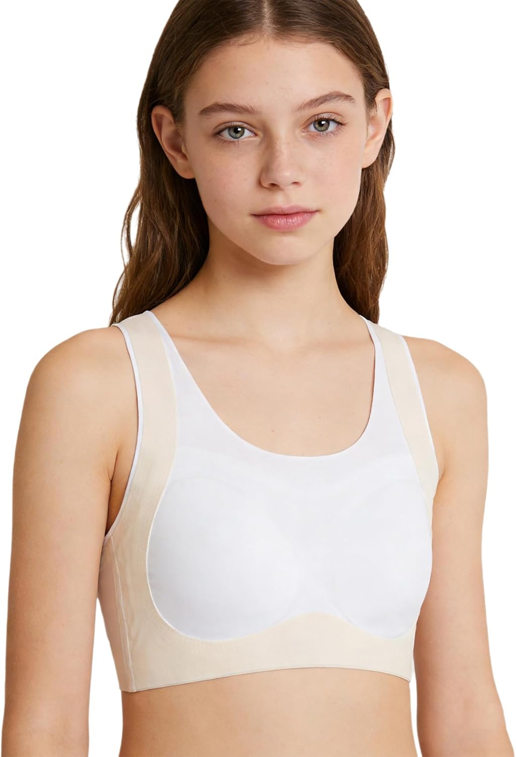 Kids Teens Girls Training Bra Seamless Bras Fixed Pads Underwear Breathable Stretch Elastic Straps Crop
