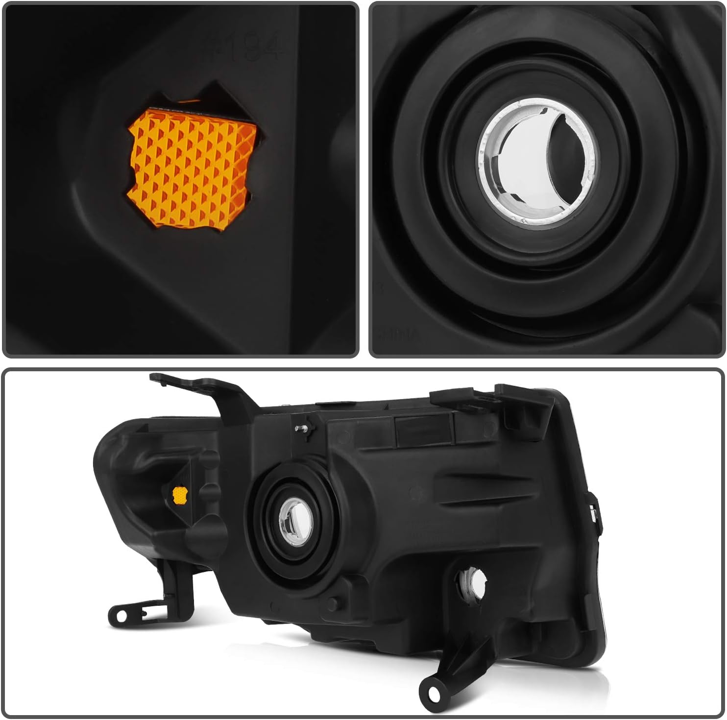 Headlight Assembly Fit For Ford For Escape 2008-2012 Chrome Housing Amber Reflector Clear Lens Driver and Passenger Side 8L8Z13008B 9L8Z13008A