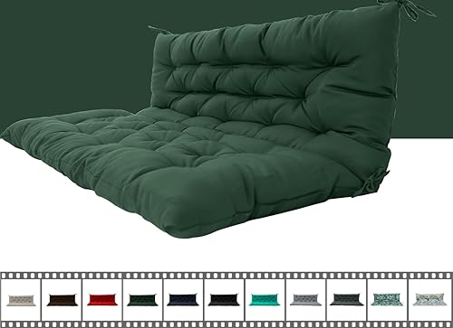 Miniatura 45 de Cojín de columpio para porche de tres asientos, cojines impermeables de repuesto con respaldo, muebles de jardín al aire libre, patio, cojines