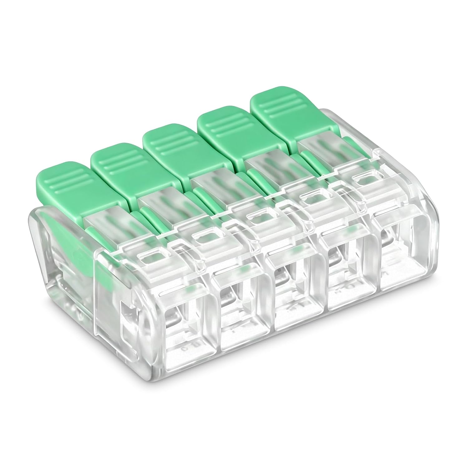 30PCS Lever Wire Connectors 5 Port, Push-in Compact Splicing Electric Wire Connectors Kit, Quick Connect Wiring Connectors with Lever Nuts for 20-12 AWG Solid/Stranded Wire