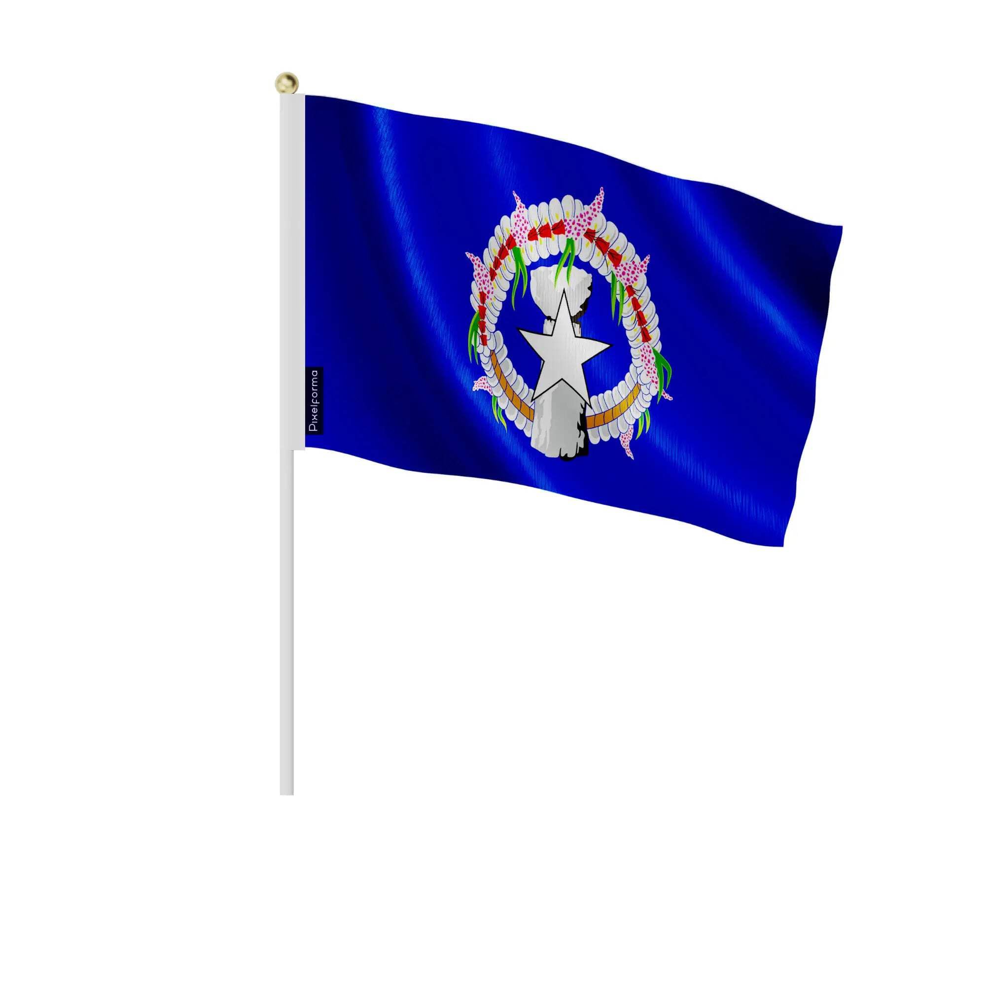 Drapeau Îles Mariannes du Nord 14x21cm lot de 100 pour pavoiser sans risque de déchirure