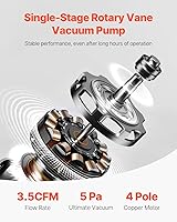 Vista 4 de VEVOR Bomba de Vacío de CA de 3.5 CFM y Juego de Manómetros, Bomba de Vacío de Aire HVAC de Paletas Rotativas de Una Etapa, Kit de Manómetro