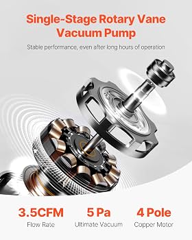 Kit Pompa Vuoto HVAC Set Manometro Collettore HVAC Pompa Vuoto Aria 3,5 CFM Kit Pompa Vuoto Per Condizionatori