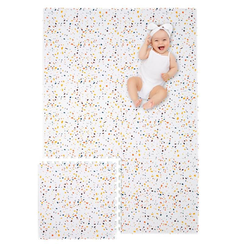 Tapis De Jeu Enfant Terrazzo Orange