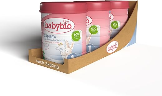 BABYBIO - Leche de cabra - Caprea 1 (0 a 6 meses) - BIO - 3x800 g