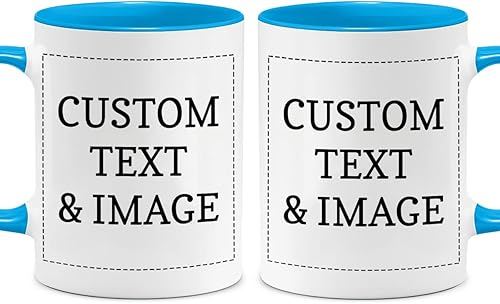 Magizak Taza personalizada de cerámica personalizada de 11 onzas con foto de texto, tazas de café personalizadas, regalos de cumpleaños, Navidad,