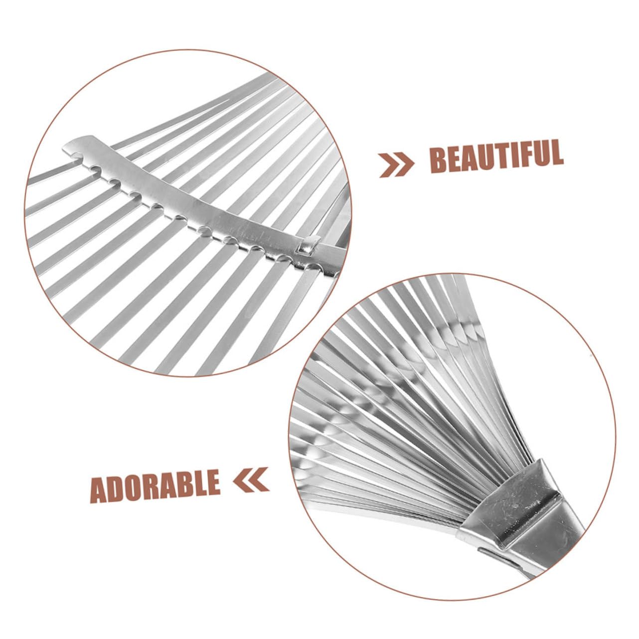 Toyvian 2 Pièces Râteau de Jardin Rétractable Inoxydable de Outils Pratiques pour Nettoyage Jardinage Outil Polyvalent pour Entretien Extérieurs