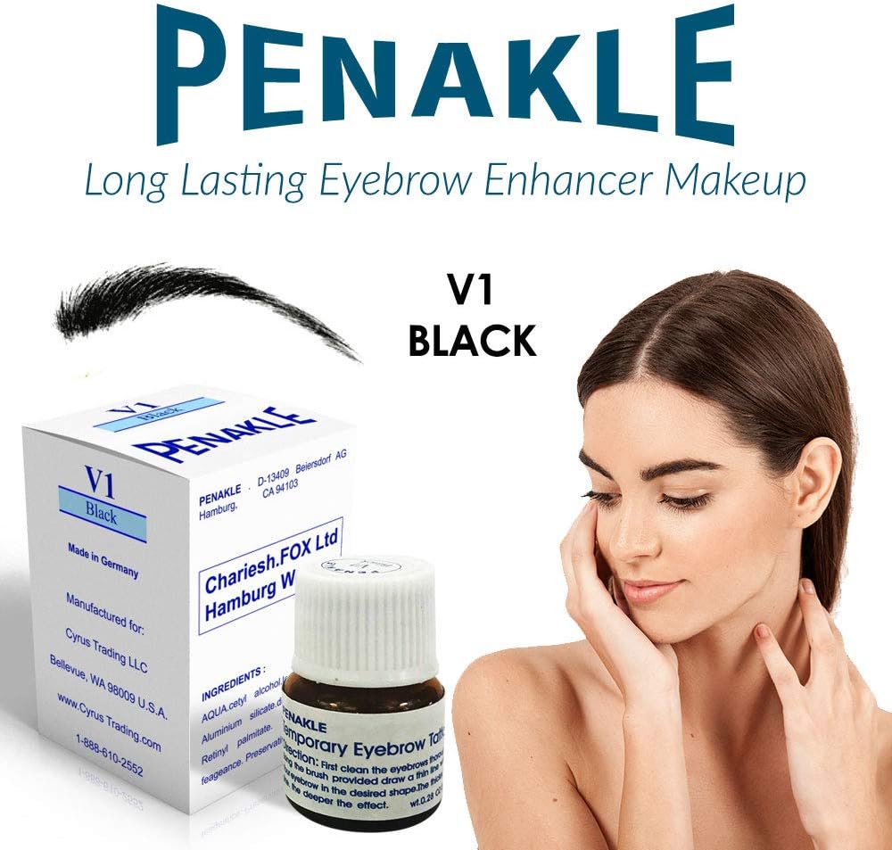 Long Lasting Eyebrow Enhancer Makeup - Waterproof & Sweat Proof - Black