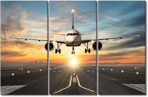 Miniatura 149 de Lienzo decorativo para pared, 3 piezas, póster de nariz de avión, arte de hélice gris, decoración del hogar, lienzo inspirador, decoración de pared