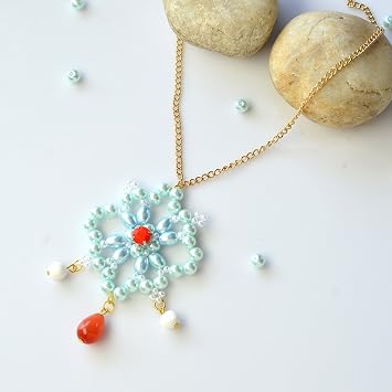 PH PandaHall 400pcs 4mm Glass Pearl Beads, Blue Sew on Pearls Beads