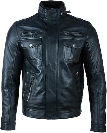 Aviatrix Mens Real Leather Special Vintage Distressed Fashion Jacket S8T4