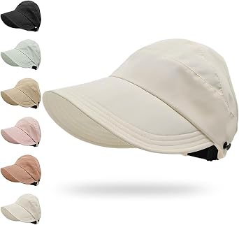 Outdoor UV Protection Hollow Top Sun Hat, Womens Travel Sun Hat Packable, Wide-Brimmed Hollow Top Design