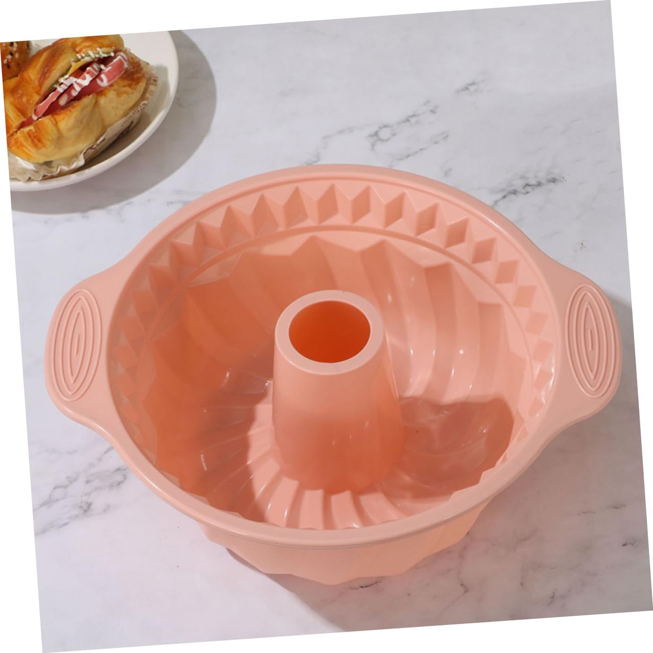 Gadpiparty Stampi Rotondi in Silicone per Torta Chiffon e Mousse, Antiaderenti in Silicone Alimentare Maniglie, Teglie da Forno Riutilizzabili per Dolci Fatti in Casa, Set da 3 Pezzi Nordico