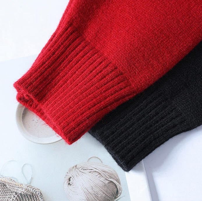 Men's Winter Warm Sweater Scarf Collar Long Sleeved Knitted Casual Sweaters