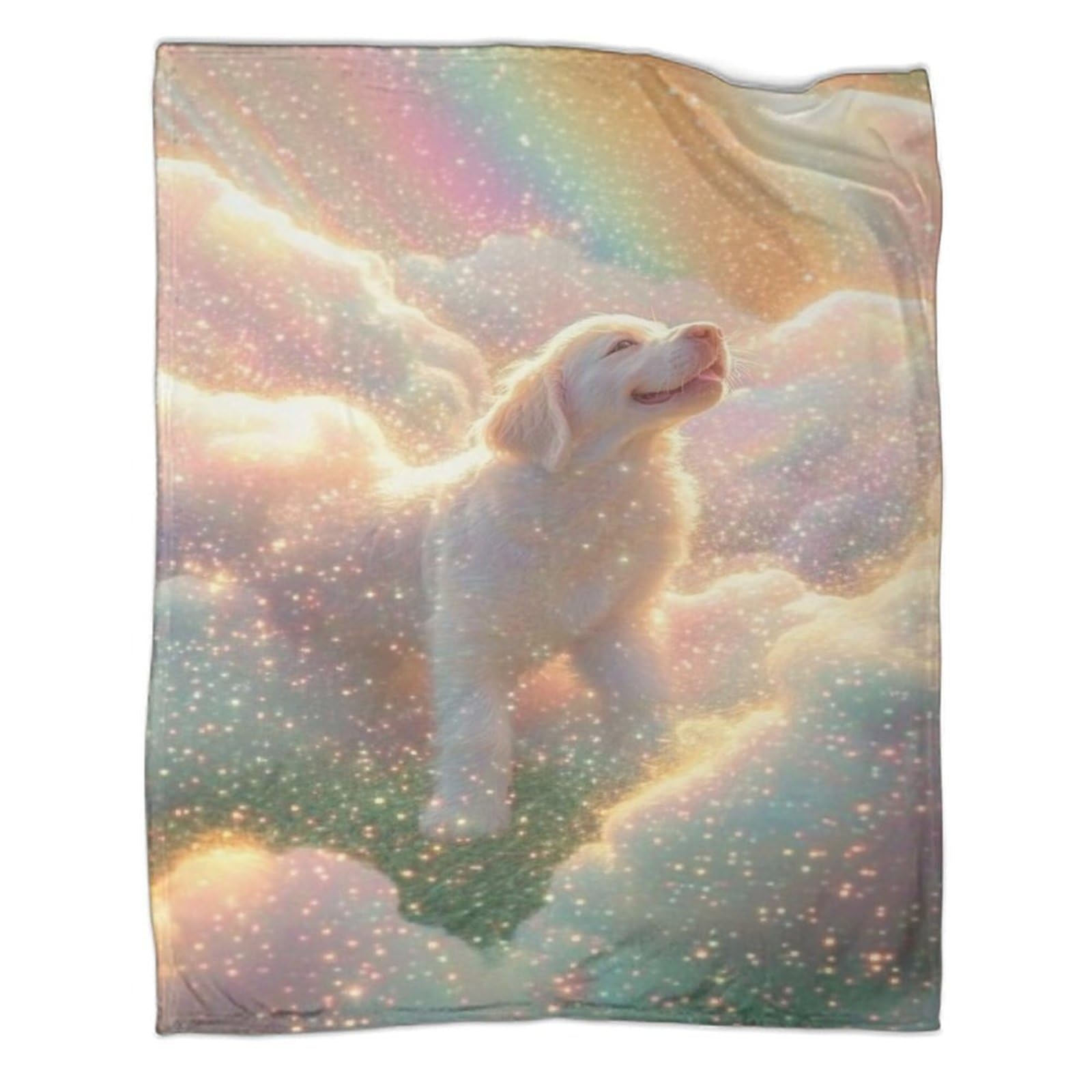 Plaid ultra doux imprimé 3D chien en flanelle thermique pour ados et adultes