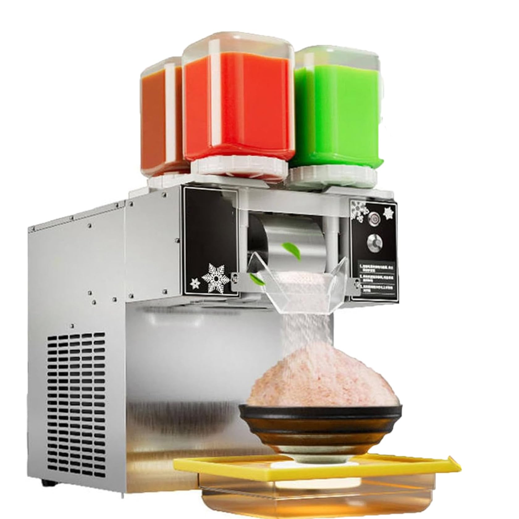 HCZKIUJY Commercial Electric Ice Crusher with Adjustable Speed and High Output, Suitable for Dessert Shops and Ice Cream Shops