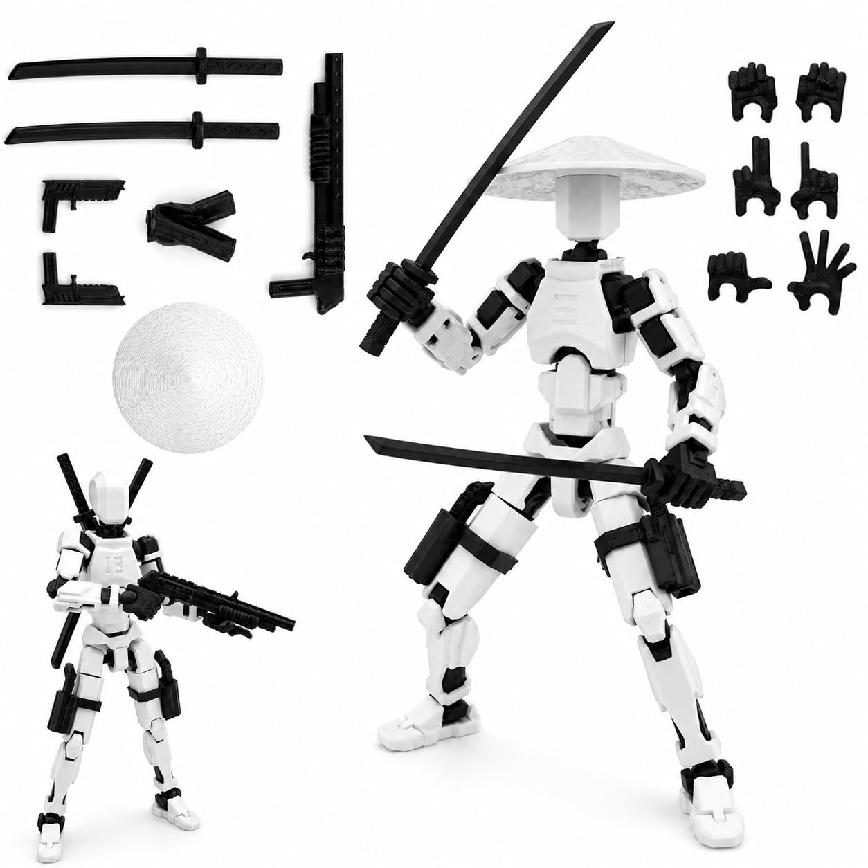 Japanese Hat Dummy 13 Action Figure, Robot Action Figure with Weapons, 5.25 Inch, Articulated Joints, Plastic, Modern Robot Theme-picture-32