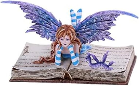 Pacific Giftware PT Amy Brown Art Original Collection Bookworm FAE Resin Collectible Figurine