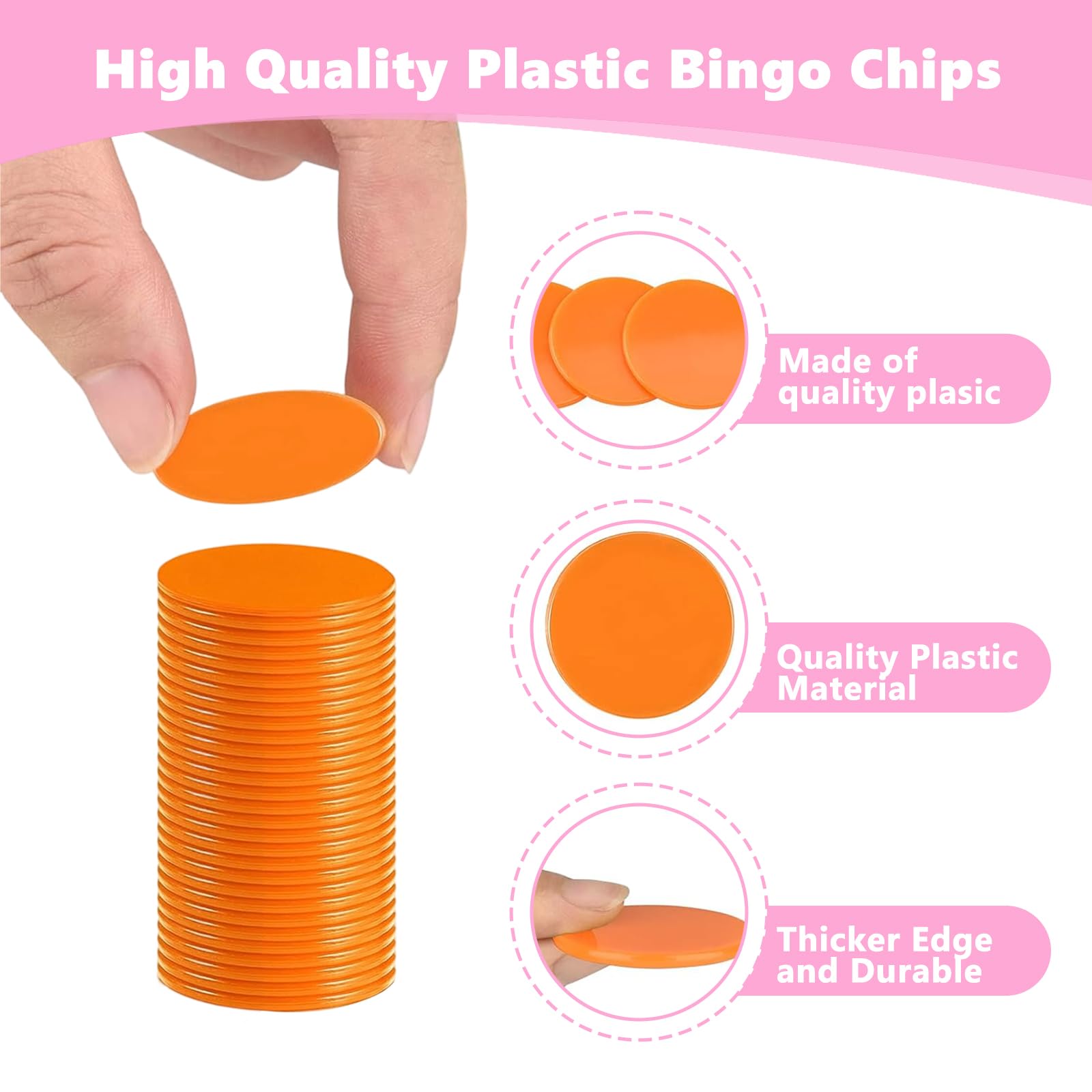 160 Stück Bingo Chips Set, Farbige Bingo, Plastikchips für Lernspiele, Wendeplättchen Mathe Rechenhilfe, für Mathe Üben Spielchips