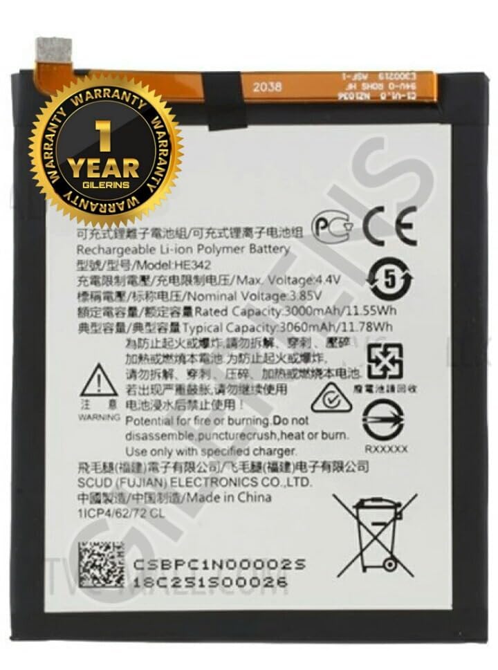Image of Original HE342 Battery for Nokia 5.1 Plus /6.1 /X6 2018 TA-1099 / X5 TA-1109 Battery with 1 Year Warranty***(Q203)