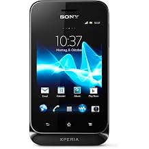 Sony Xperia tipo Black - smartphones Single SIM, Android, EDGE, GPRS, GSM, HSPA, bar, Qualcomm