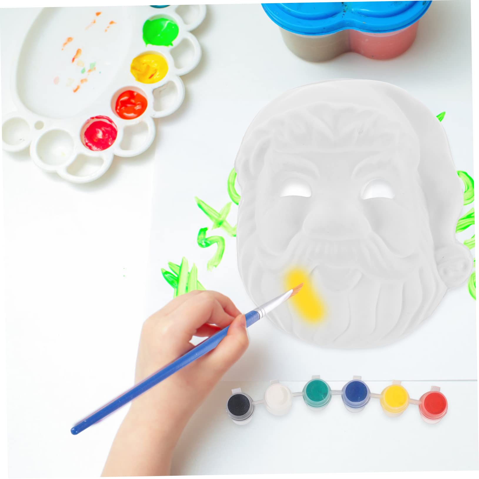 Alasum 30pezzi Maschere Di Carta Santa Claus Fai Te Da Maschere Bianche Per Decorare Per Feste Di Natale Compleanni Carnevali e Eventi Creativi